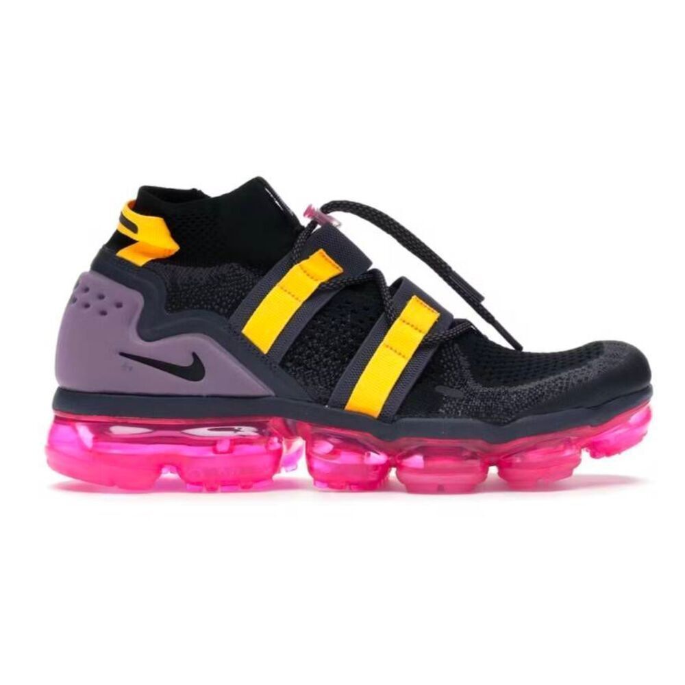 NIKE Air VaporMax Utility 'Black Pink Blast' Running Shoes Size 7.5